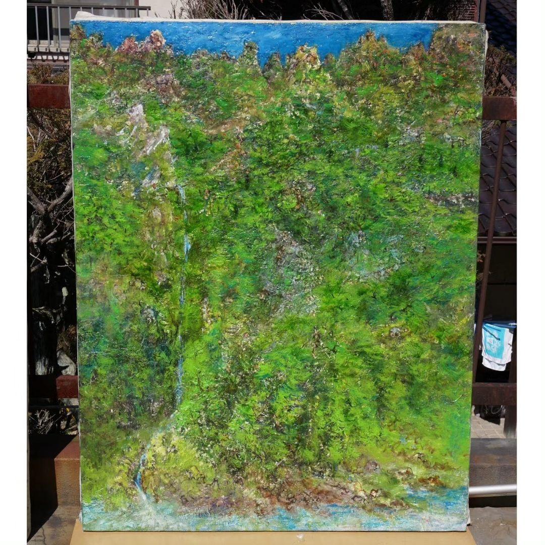 「山」 大きな絵画 油絵 F50号 風景画 迫力