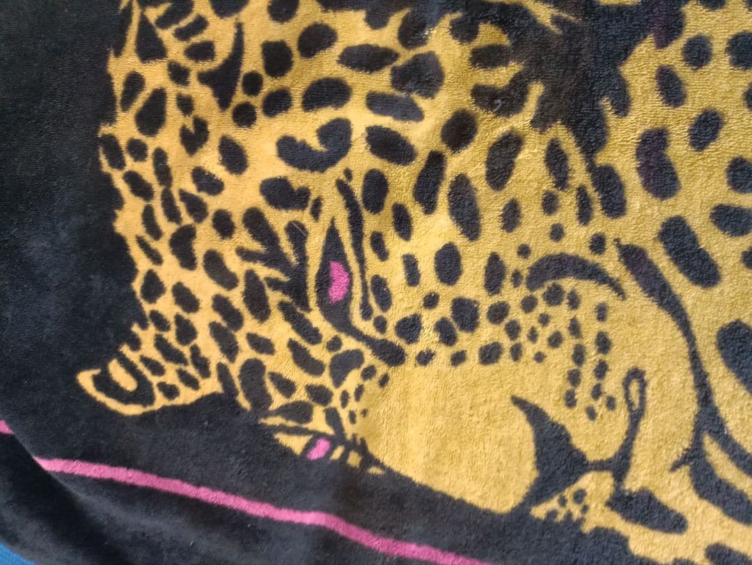 エルメス　ビーチタオル　ラグ　大判 豹柄