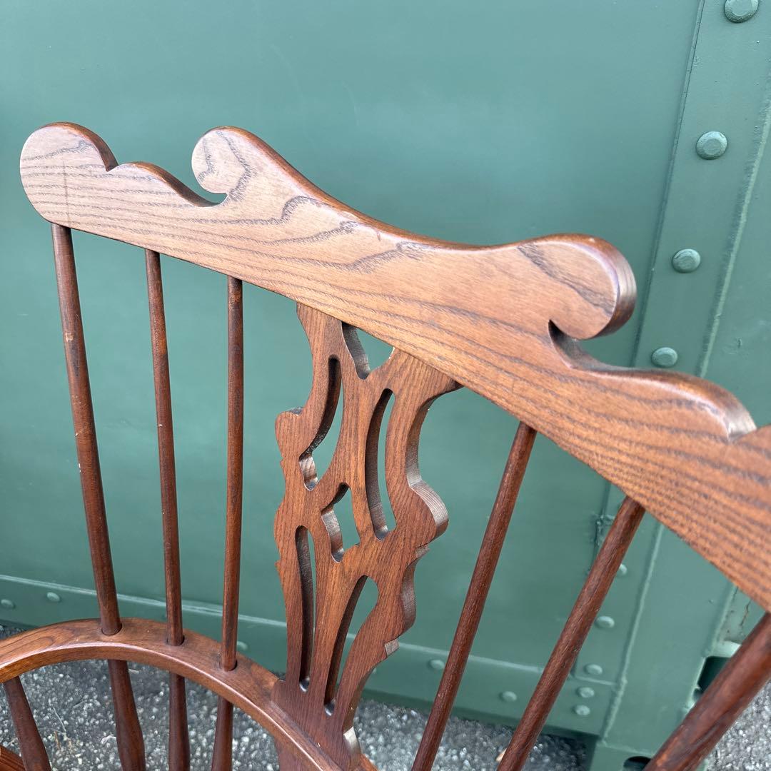 瞬間お値下げ‼️豪邸発掘品‼️木製スピンドルバックチェア アームチェアヴィンテージ