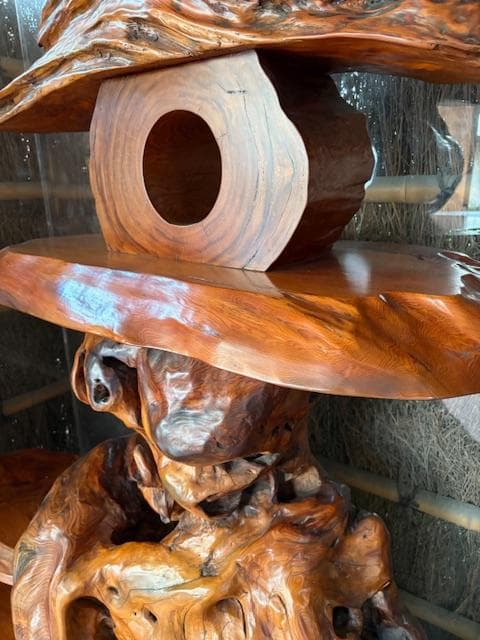 本屋久杉　屋久杉　オブジェ　灯籠　工芸品　天然木　希少　※商品説明必読