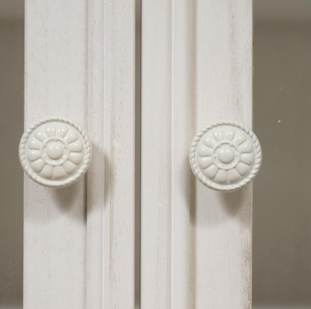 あちゃ　引き取り限定　アンティーク調　キャビネット　食器棚　シャビー