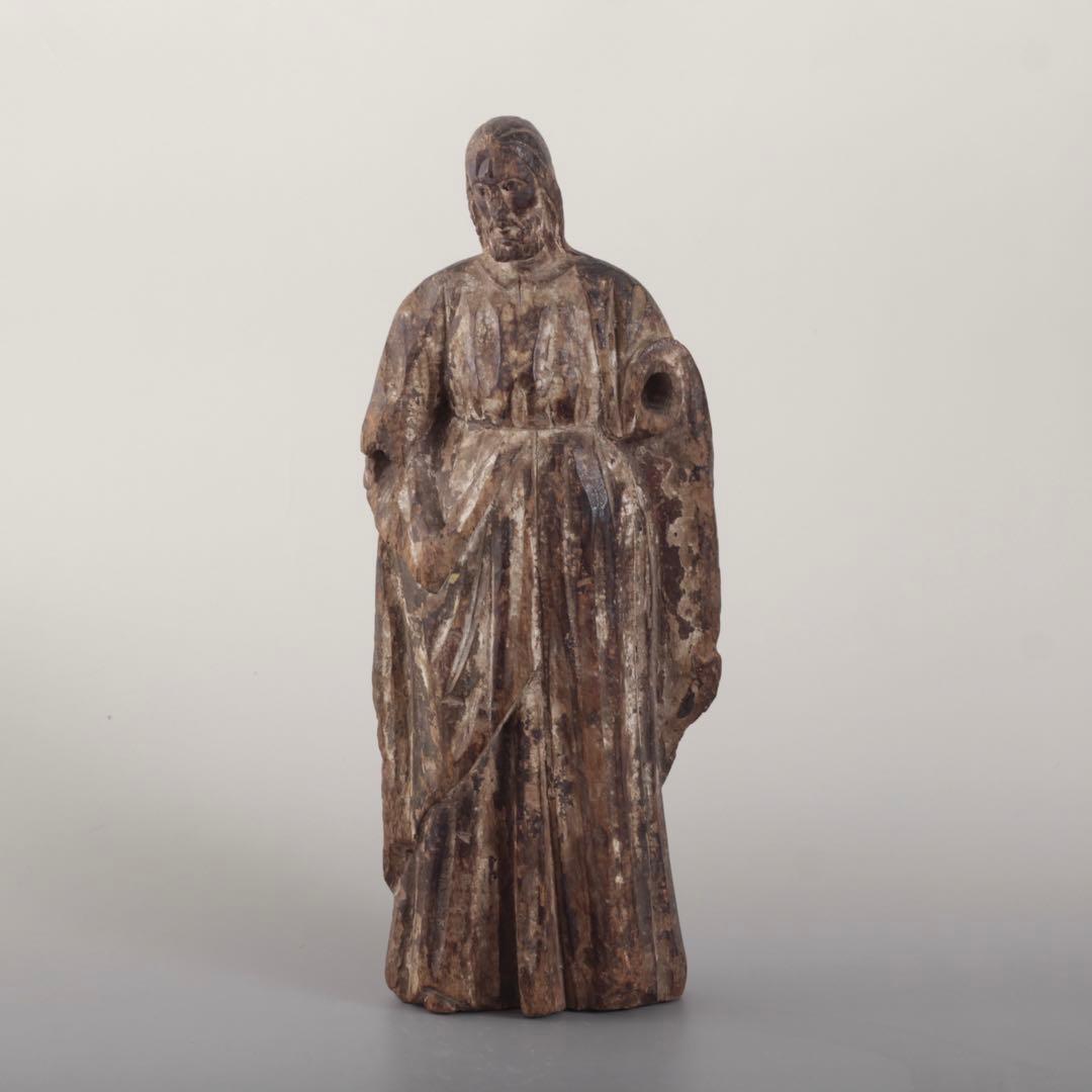 木彫 キリスト像 古道具 アンティーク オブジェ 聖人像