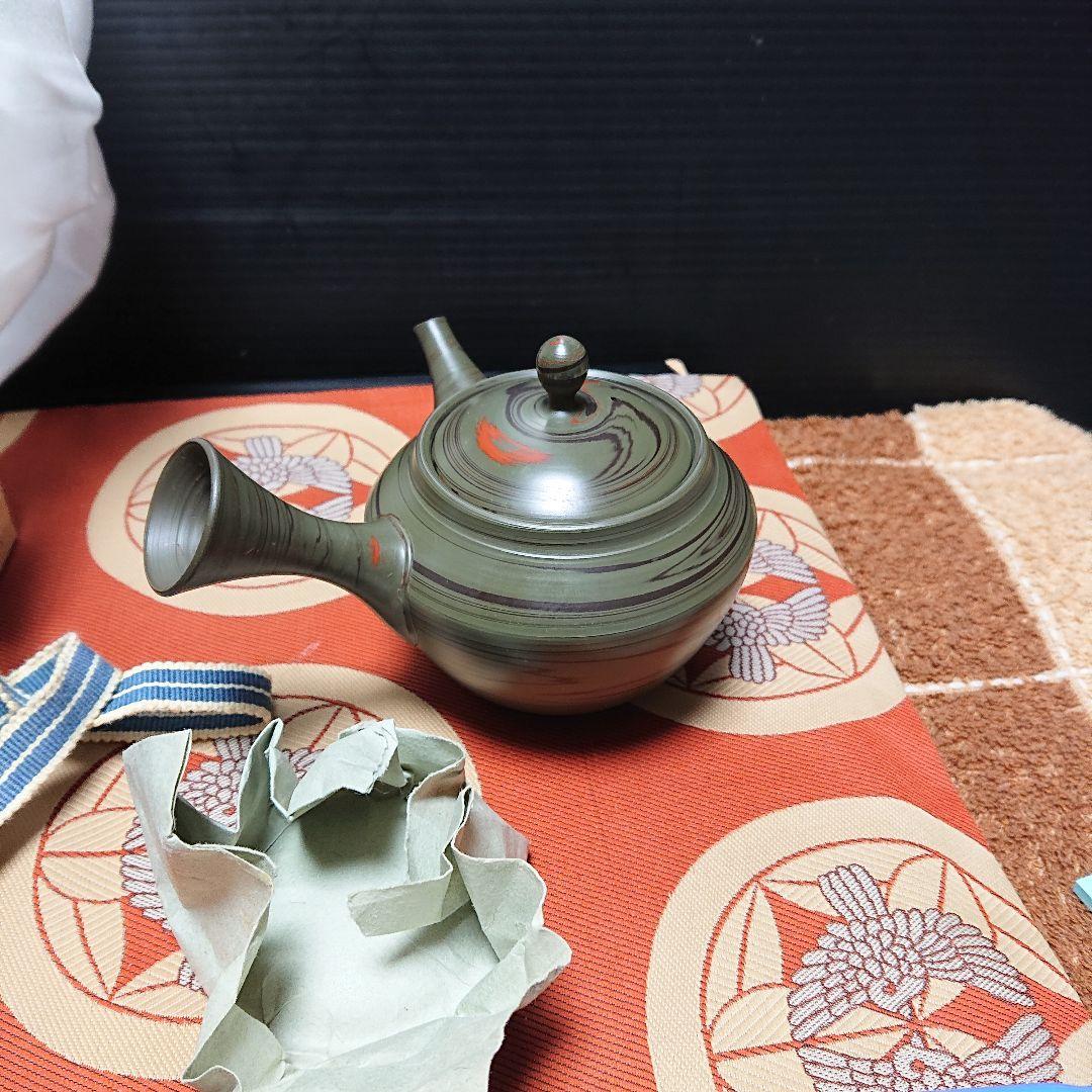 珍しい常滑焼朱泥、窯変、急須