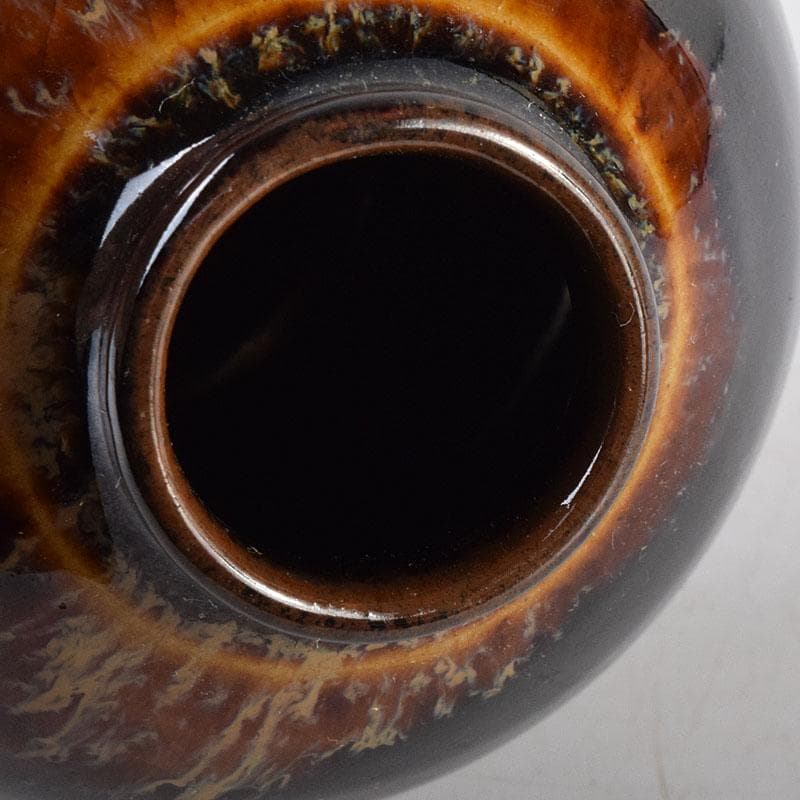 茶道具　桶谷定一作　茄子　茶入　共箱　V　7949