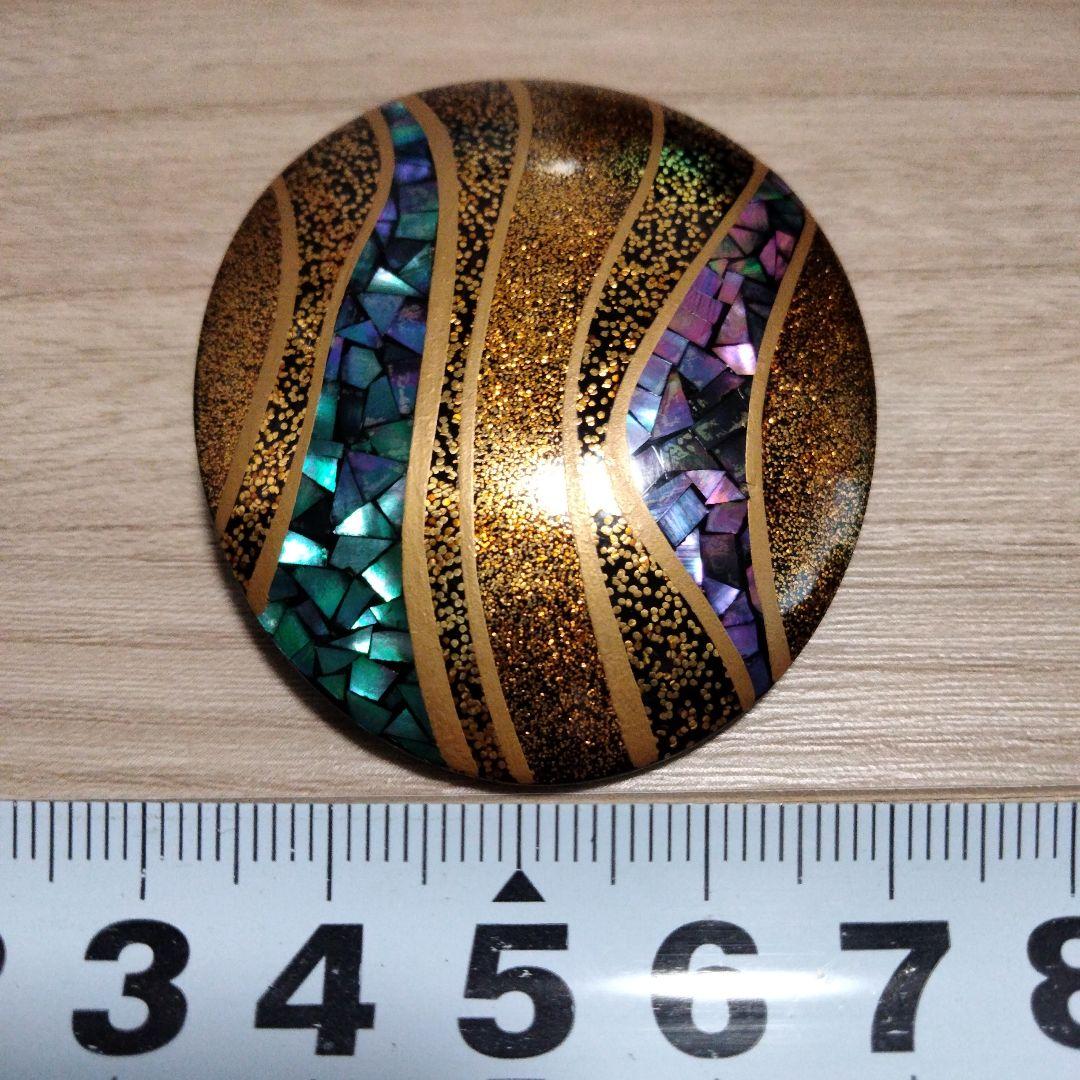 デザイン べっ甲 蒔絵 螺鈿 在銘 彩 ブローチ ペンダント