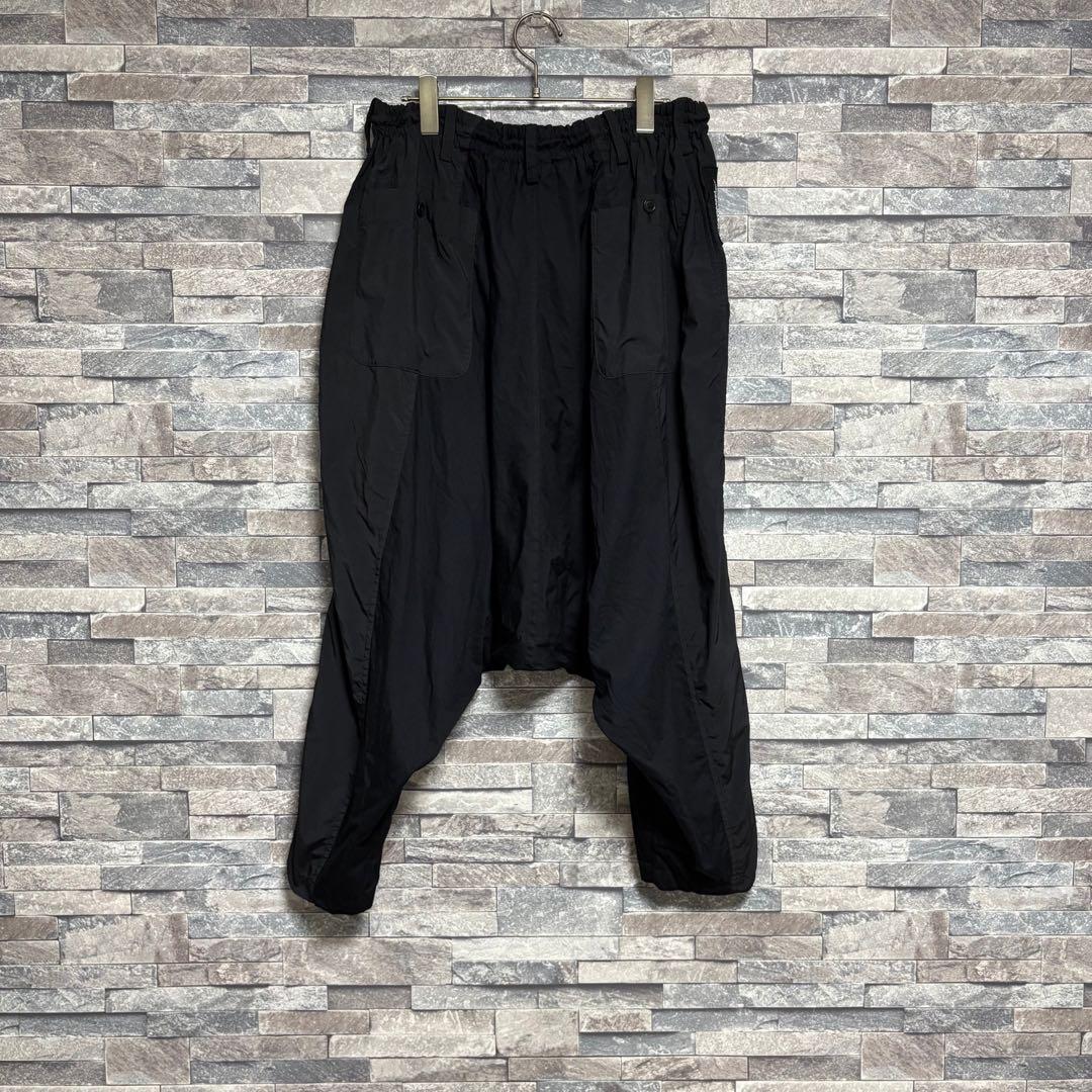 ヨウジヤマモトプールオム 17SS 異素材切替サルエルパンツ BLK/2