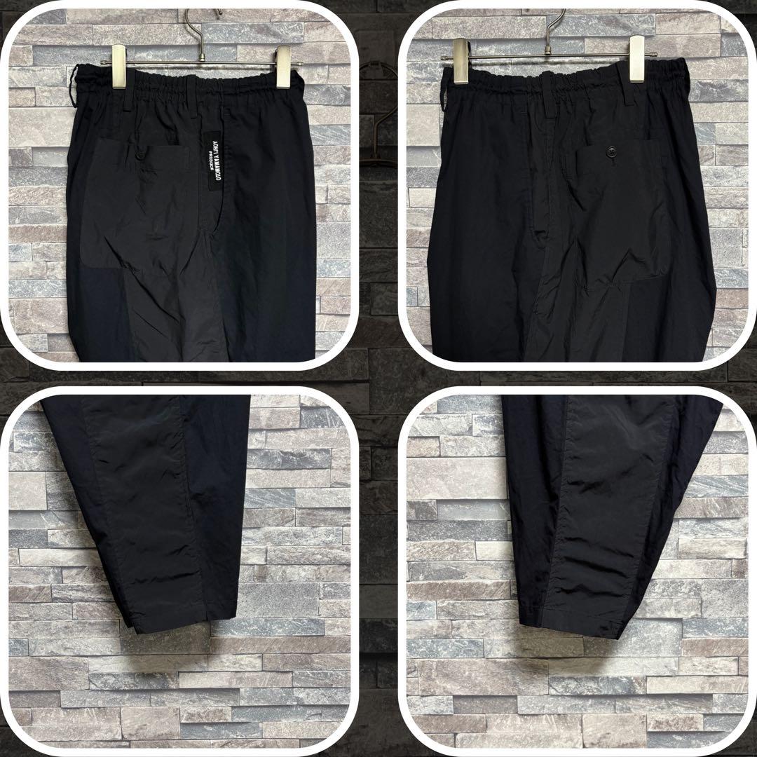 ヨウジヤマモトプールオム 17SS 異素材切替サルエルパンツ BLK/2