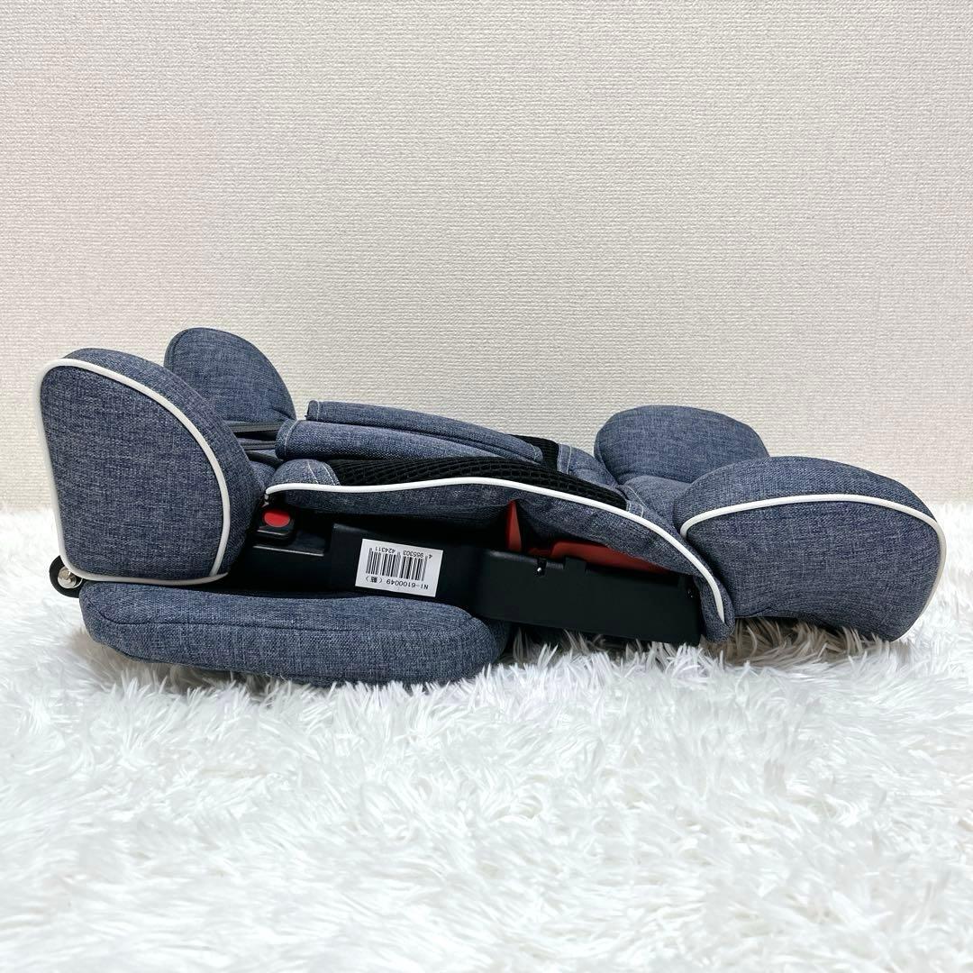 極美品 日本育児 トラベルベスト ECプラス TV106デニム チャイルドシート