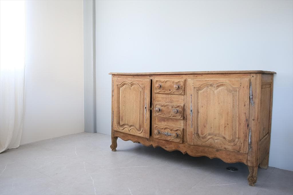 フランスアンティーク猫脚サイドボード/ショップカウンター/チェスト(90-252