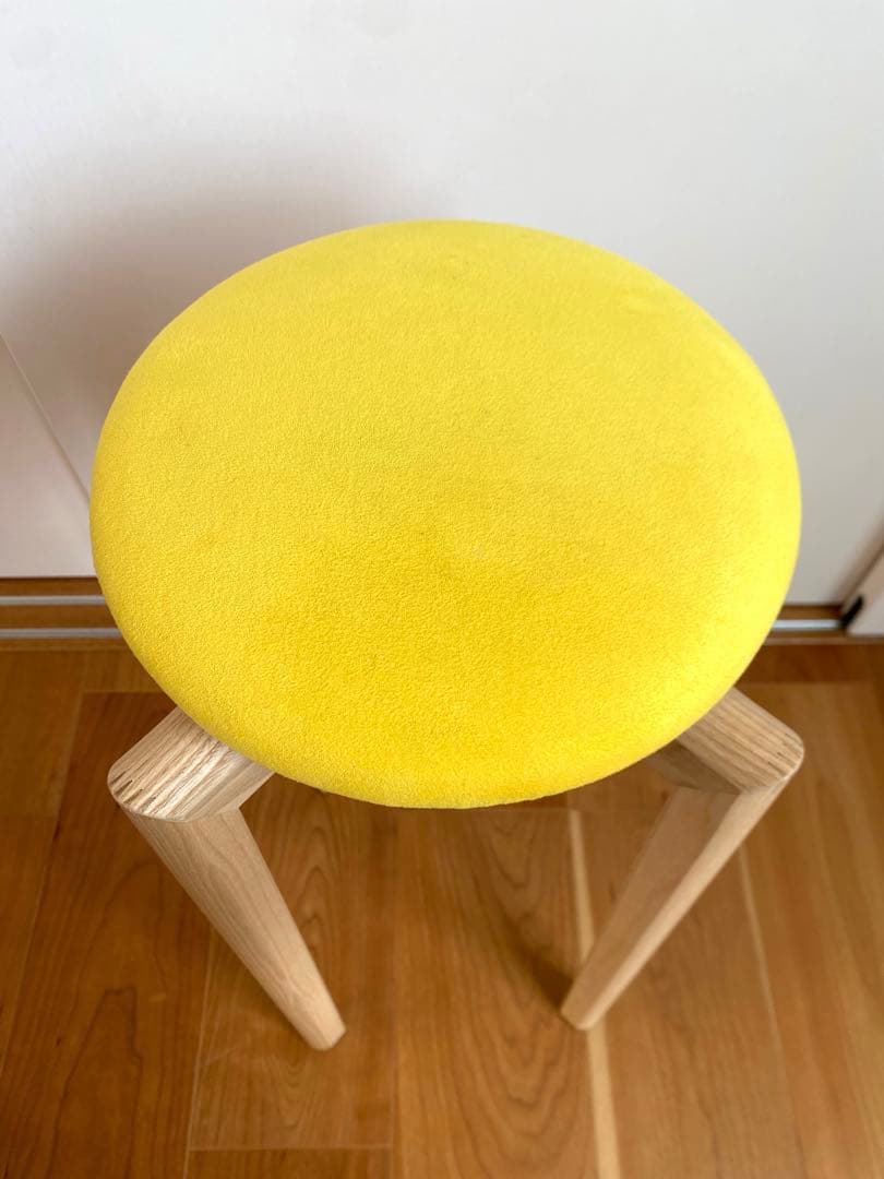 匠工芸 マッシュルームスツール ハイチェア 高さ60cm M イエロー 国産家具