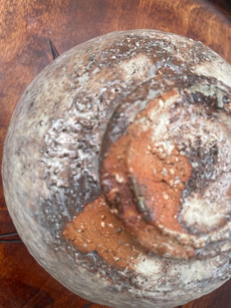 新品　萩焼　時司作　灰色の丸型茶碗と木製箱　説明書　共箱付　茶道　お茶碗