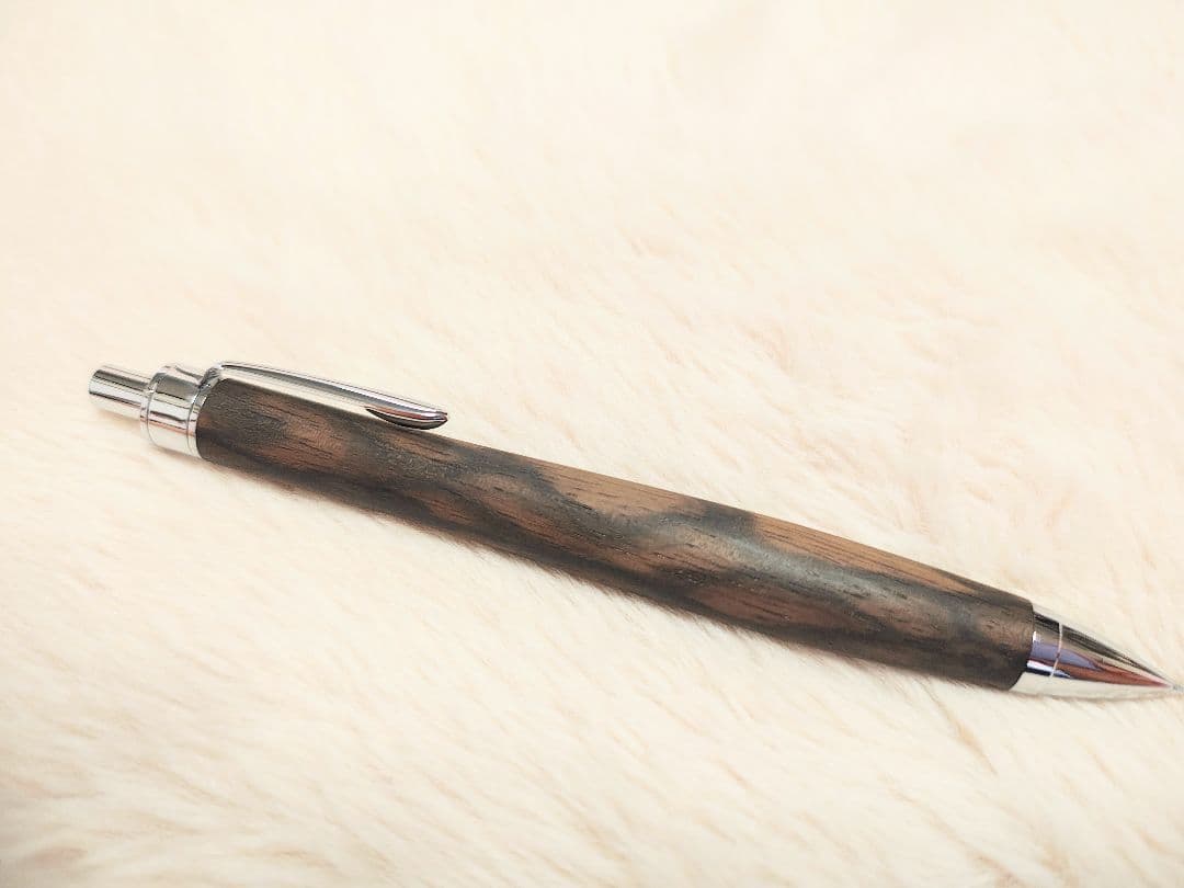 YkU工房 黒柿孔雀杢　シャーペン