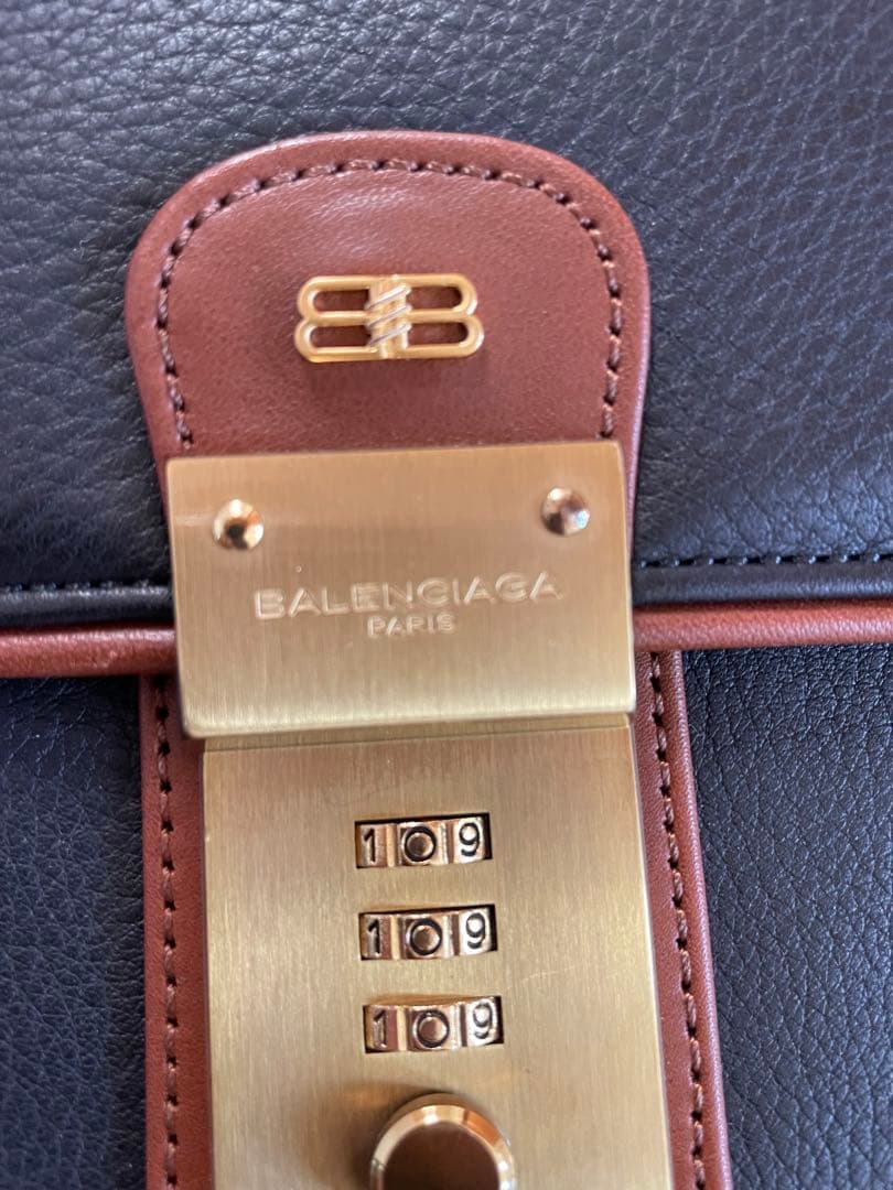 BALENCIAGA ビジネスバッグ ブラック/ブラウン