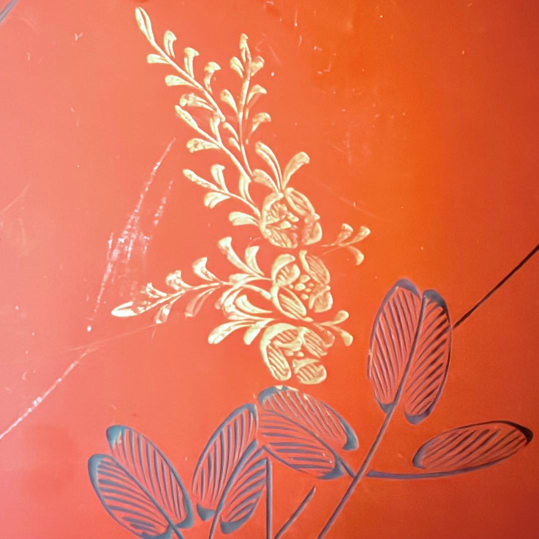 2209様感謝‼️特別価格‼️JAPAN GOZEN‼️GOLDすすき朱色沈金御膳十客