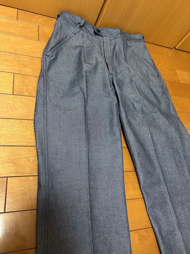 フレンチミリタリーパンツジーンズ　デニムパンツフランス軍　実物