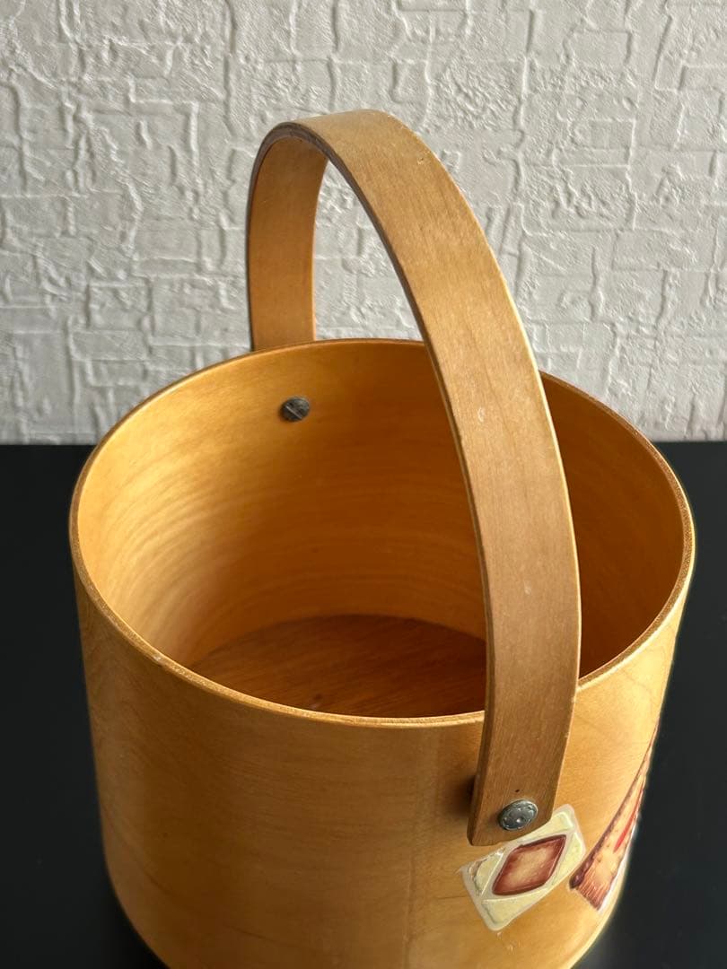 ヴィンテージ　木製クッキージャー　ビスケット　アンティーク　古道具　USA