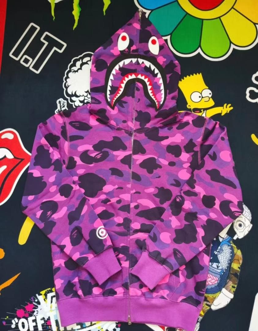 BAPE ADULTS フーディ ジップアップ シャークパーカー