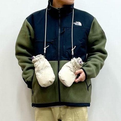 ザ ノースフェイス パープルレーベル ダウングローブ ミトン 手袋 S ストーン