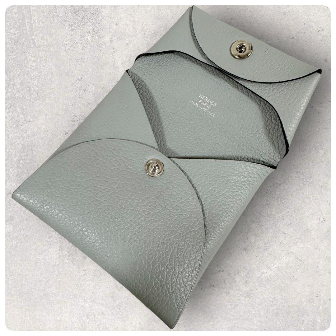 極美品✨HERMES エルメス バスティア 本革 ケース 小銭入れ グレー