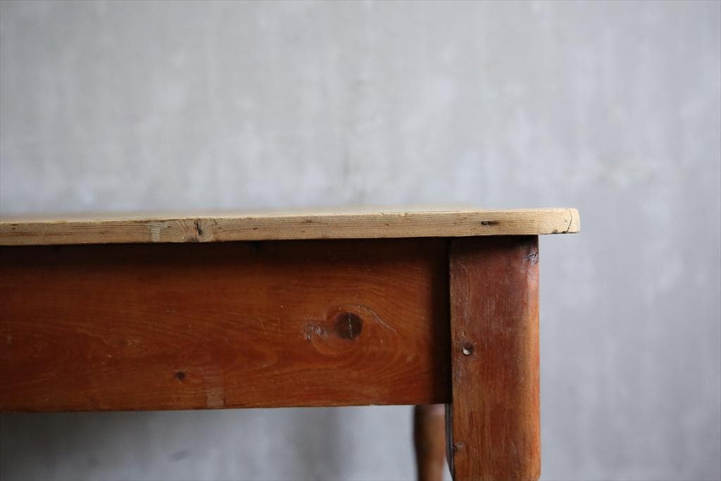 イギリスアンティーク◇オールドパイン古木ダイニングテーブル/木製机(72-76)