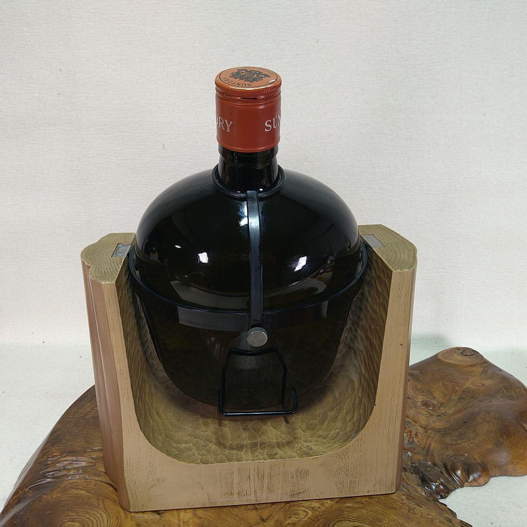 A553 サントリーオールド4L木製台座 ブランコ空瓶 ウイスキーオブジェ