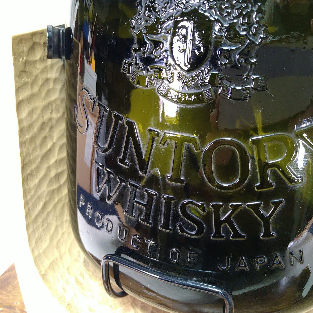 A553 サントリーオールド4L木製台座 ブランコ空瓶 ウイスキーオブジェ