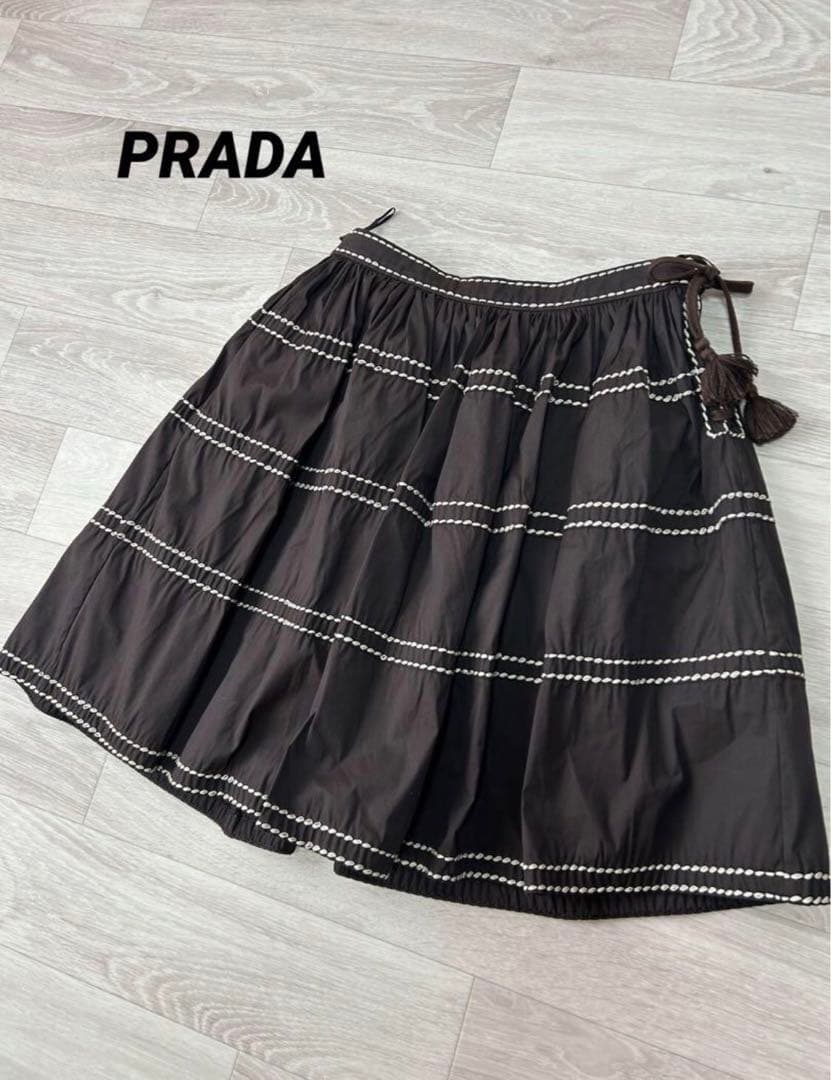 PRADA プラダ フレアスカート 膝丈スカート 38