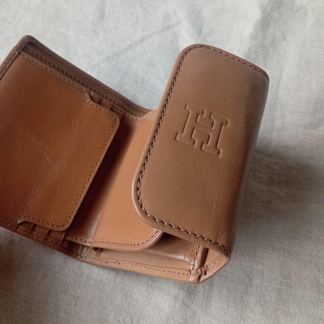 ヒロフ　二つ折りサイフ　ベージュ