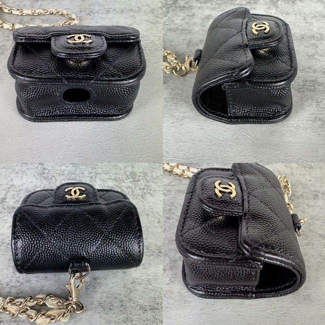 CHANEL マトラッセ　キャビアスキン　AirPods イヤホンケース