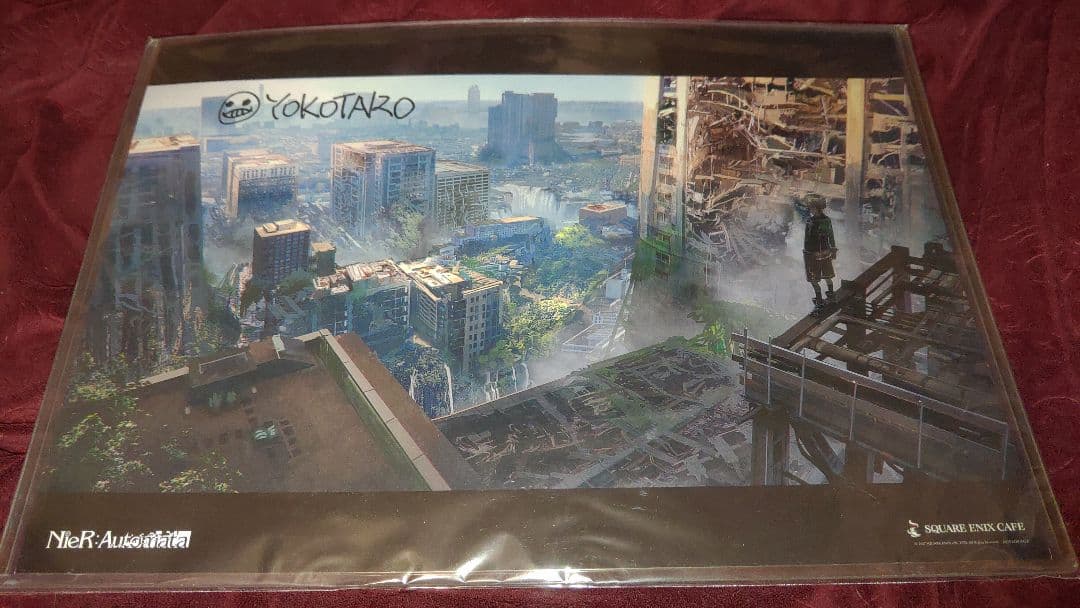 直筆サイン付ランチョンマット　ニーア オートマタ　9S ヨコオタロウ