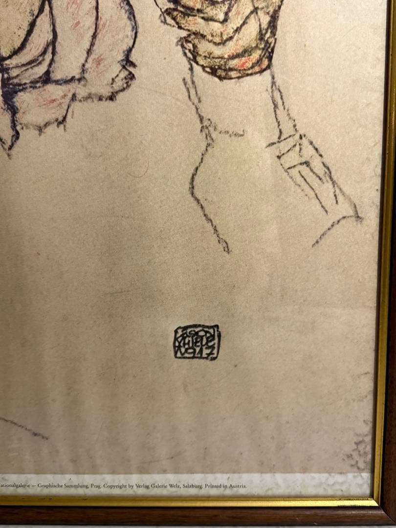 額縁 Egon Schiele vintage poster