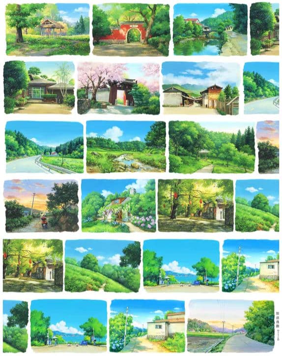 新品まとめ売り☆海外マステ PETテープ 巻き売り 風景・装飾系 10巻セット♡