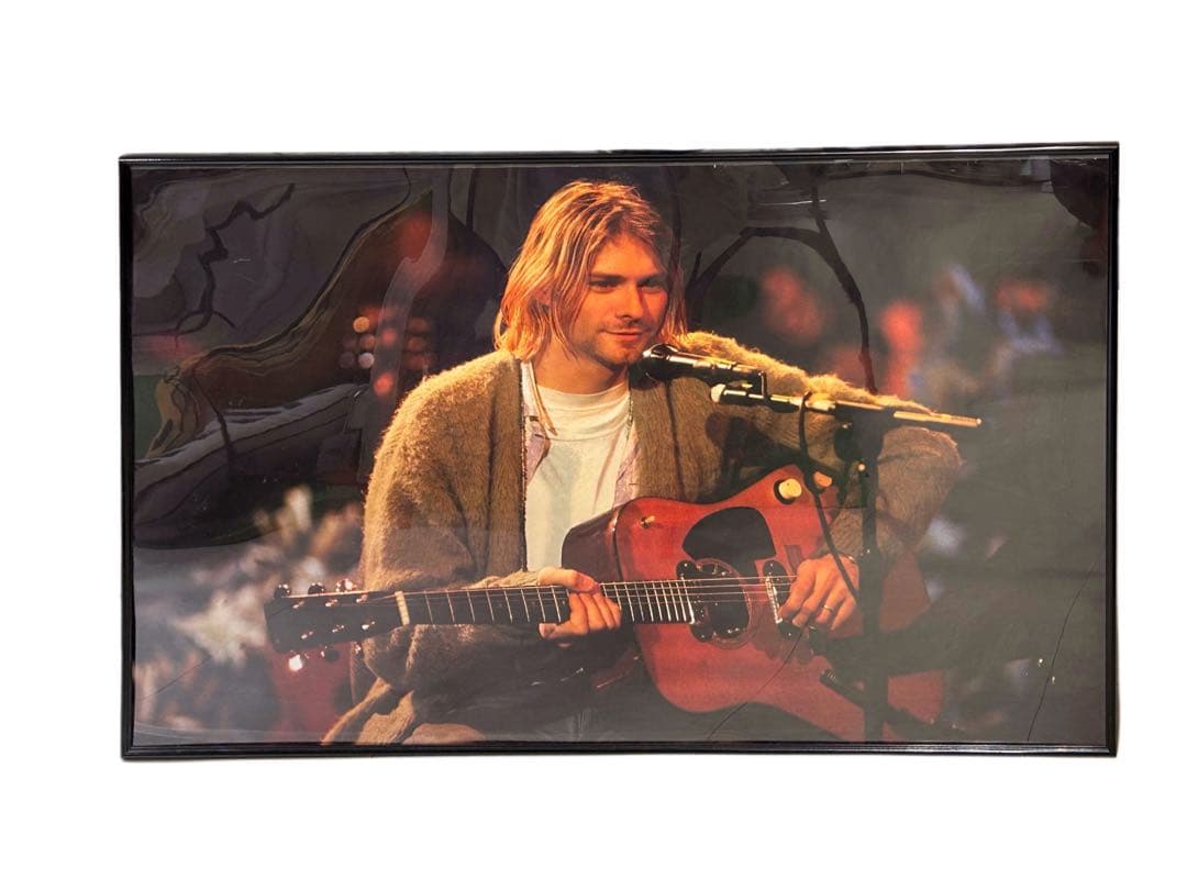 額付き NIRVANA カートコバーン MTV アンプラグド ポスター モヘア