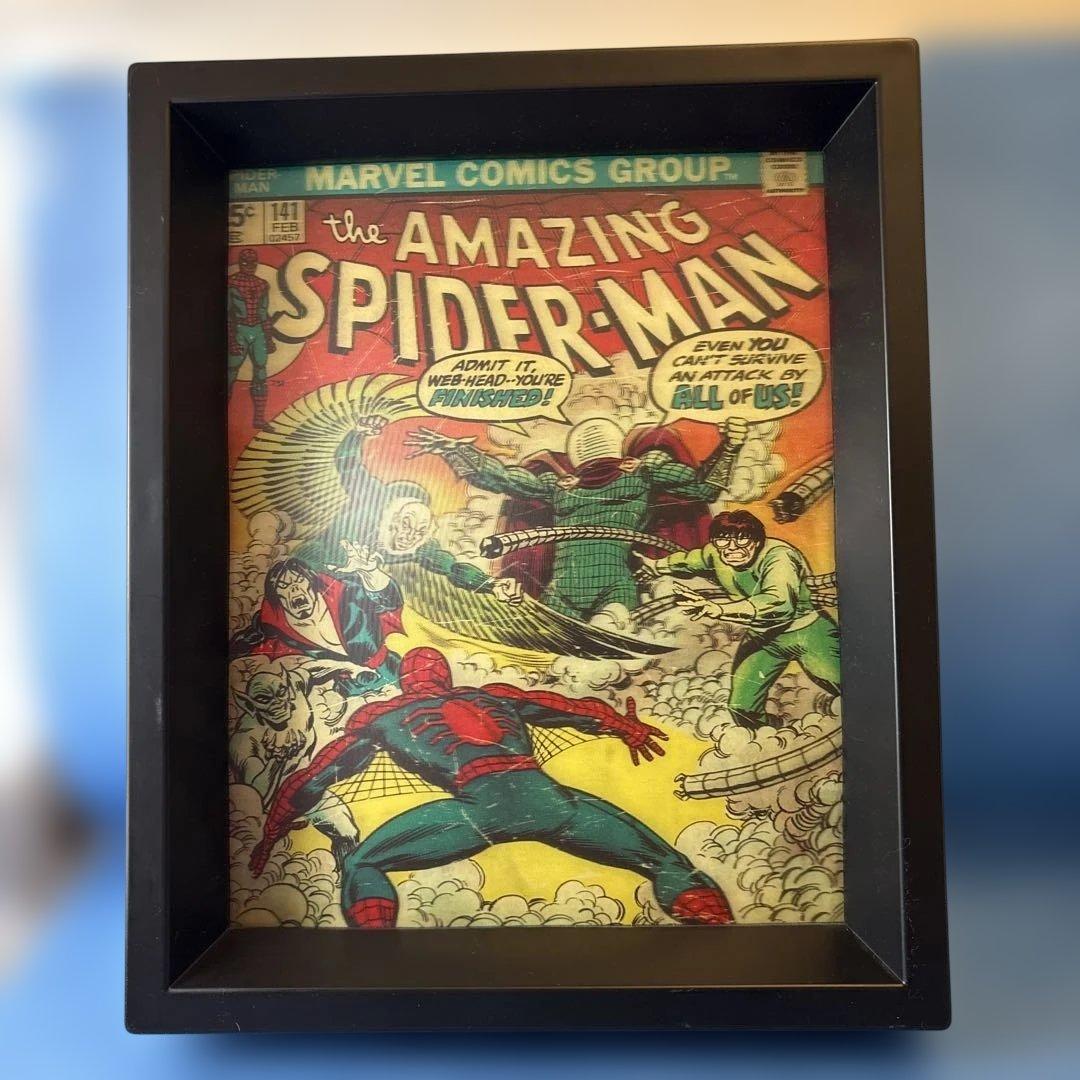 希少 スパイダーマン コミック レンチキュラ―額ポスター