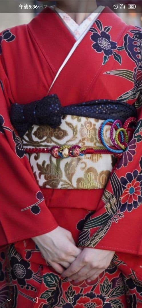 成人式振袖フルセット正絹　型染め　成人式　卒業式