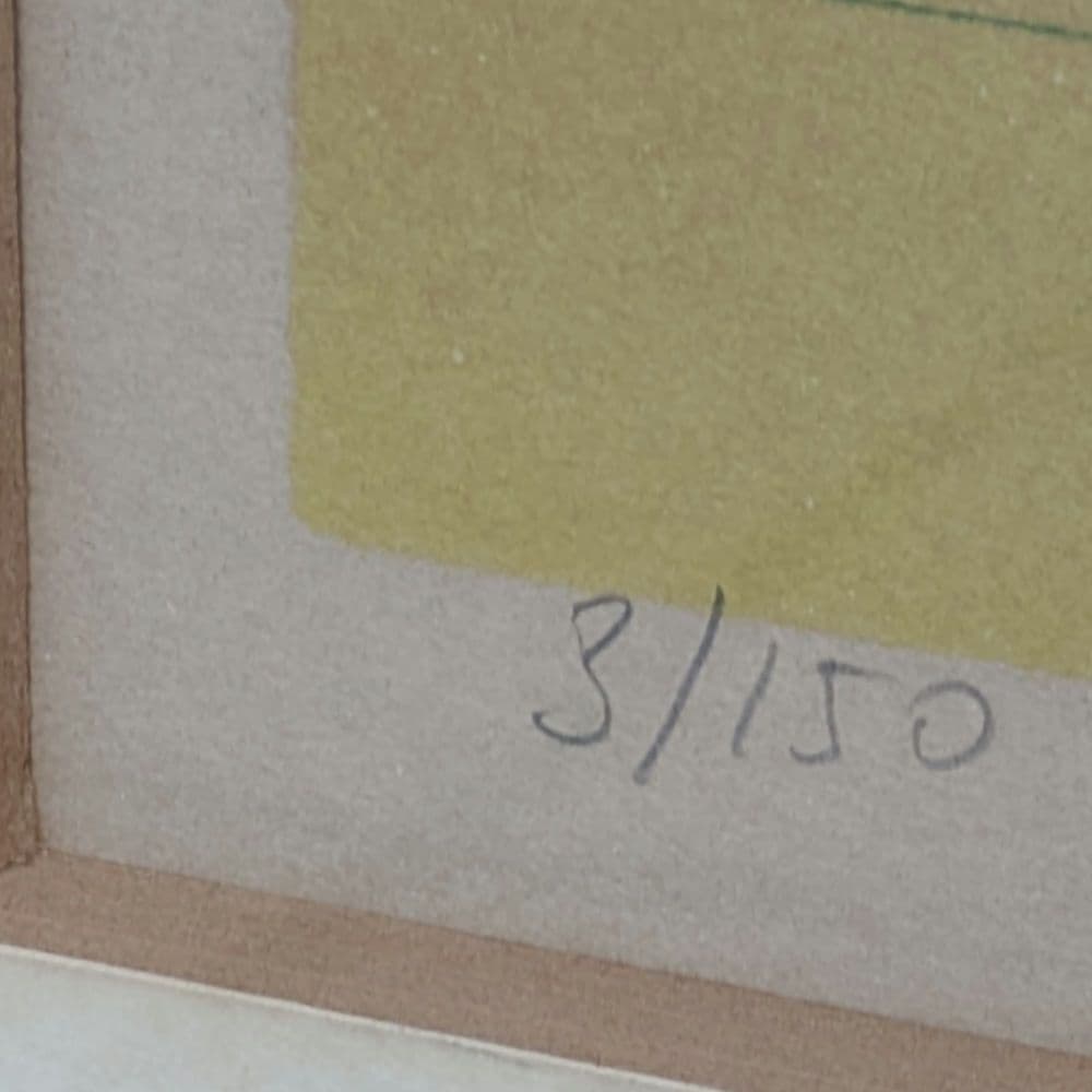 ポール・ギヤマン Paul Guiramand チューリップとバイオリン 水彩画