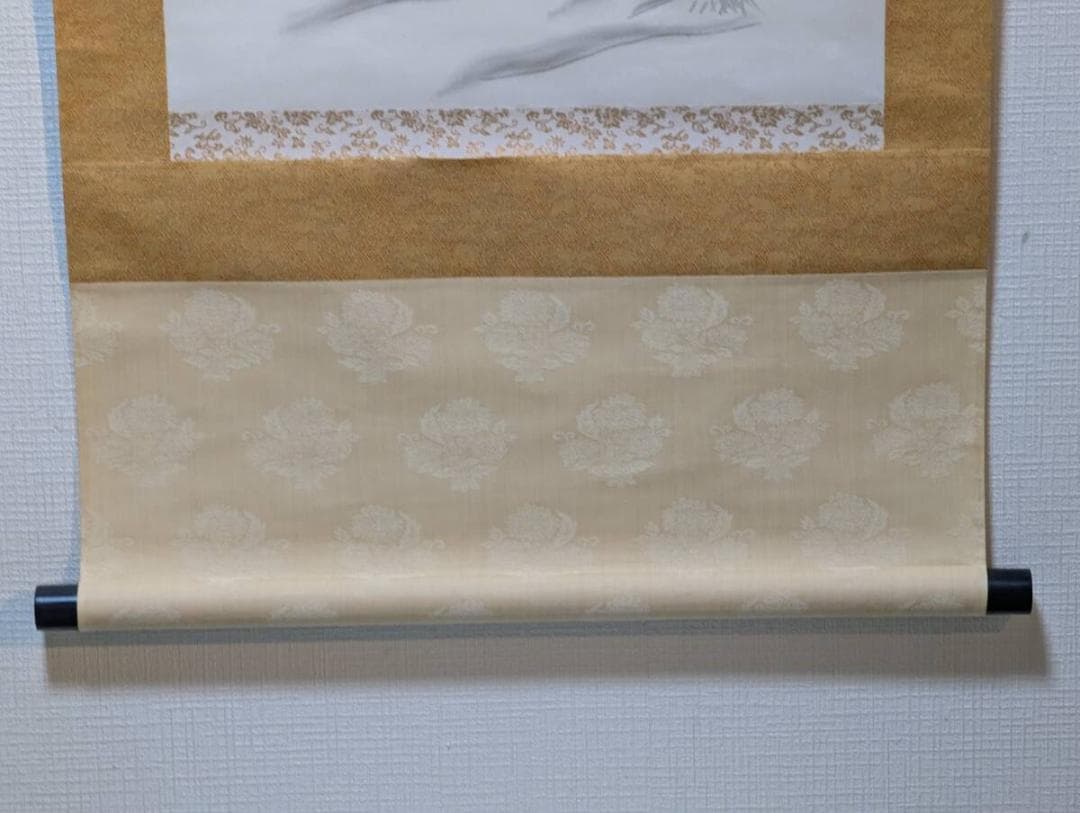 【真作】掛軸　親鸞聖人石枕図　塔多曽画　雪の峠に佇む信仰の一幅　S122