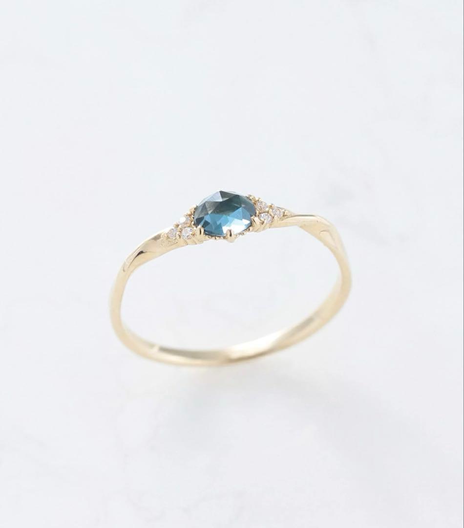 NOIR DE POUPEE K10 ロンドンブルートパーズ リング　#11