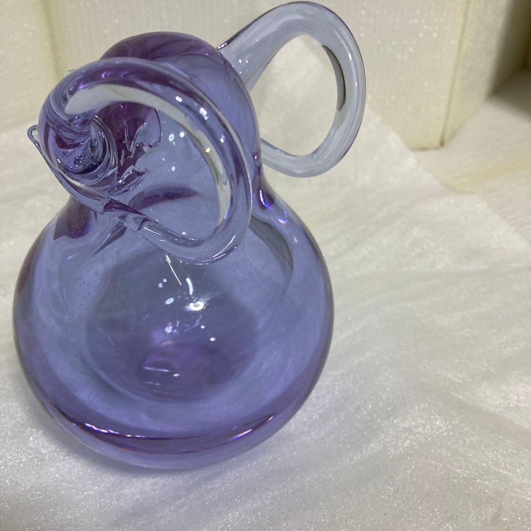 Iwatzu Glass 手作り紫色ガラス 6-057着払いでお願いします。