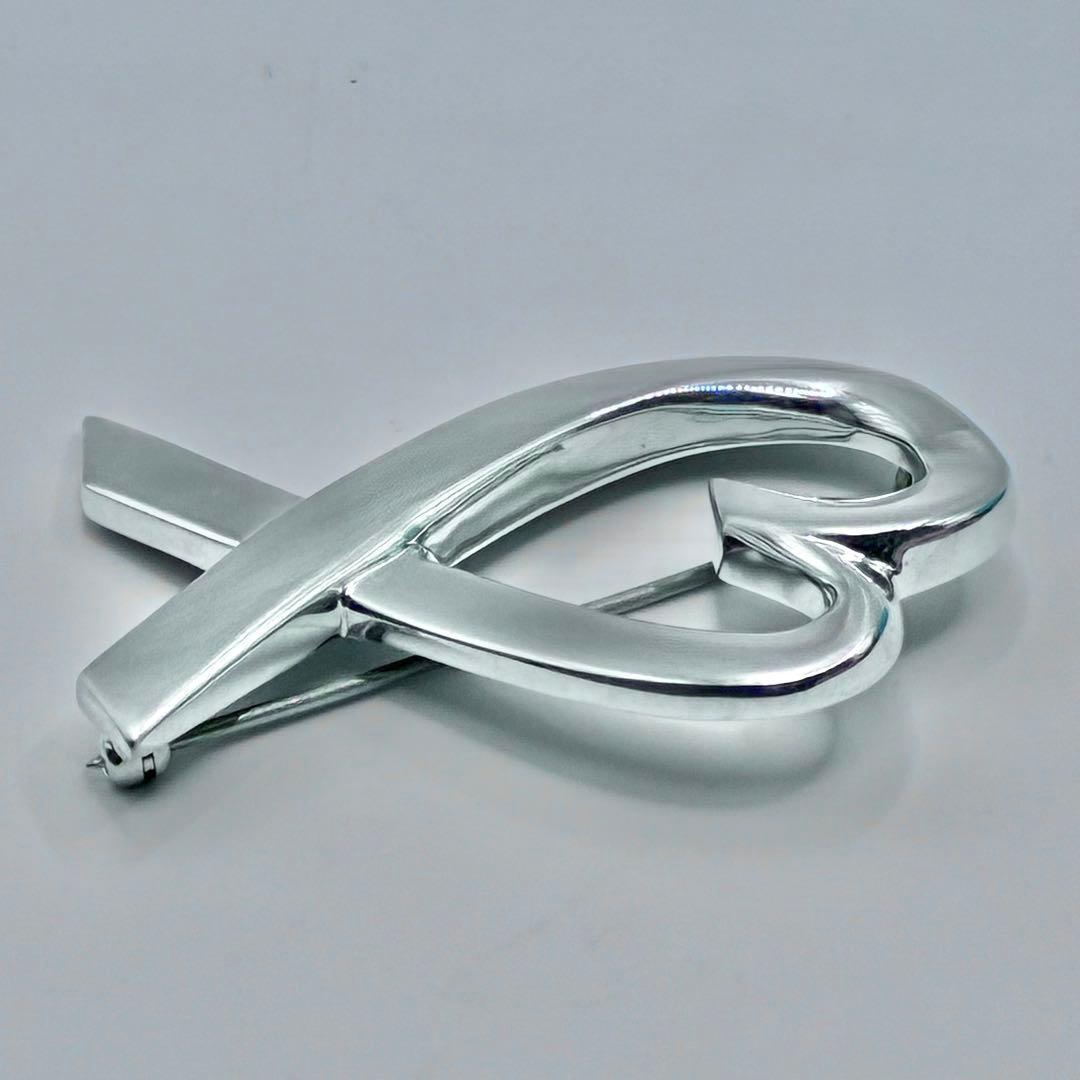 【保存袋付き】ティファニー　ラビングハート　ブローチ　ラージサイズ　925　美品