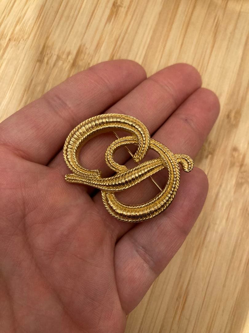 Christian Dior CDロゴ ゴールドブローチ ビンテージ ディオール