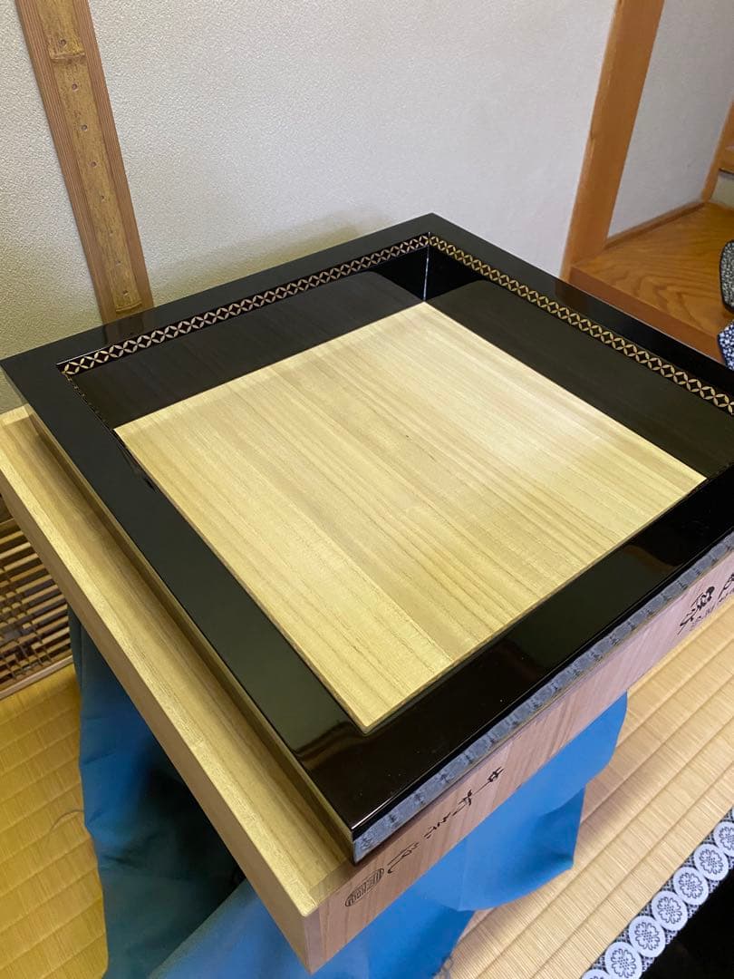 ⭐️本日限定⭐️茶道具/炉縁 真塗 面七宝蒔絵 中村宗悦　共箱