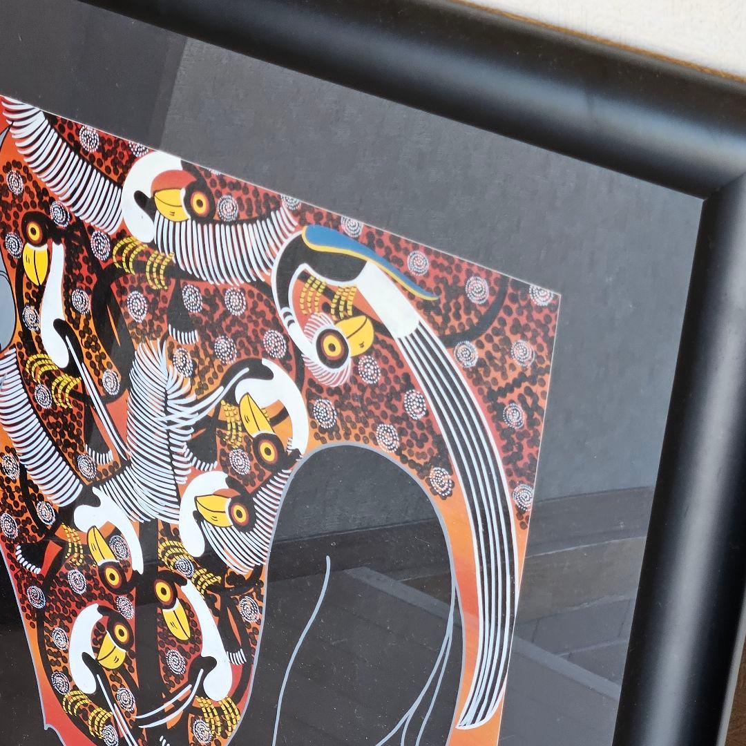 アフリカ 絵画 アート ティンガティンガ チワヤ レイヨウ 鳥 楽園 動物園