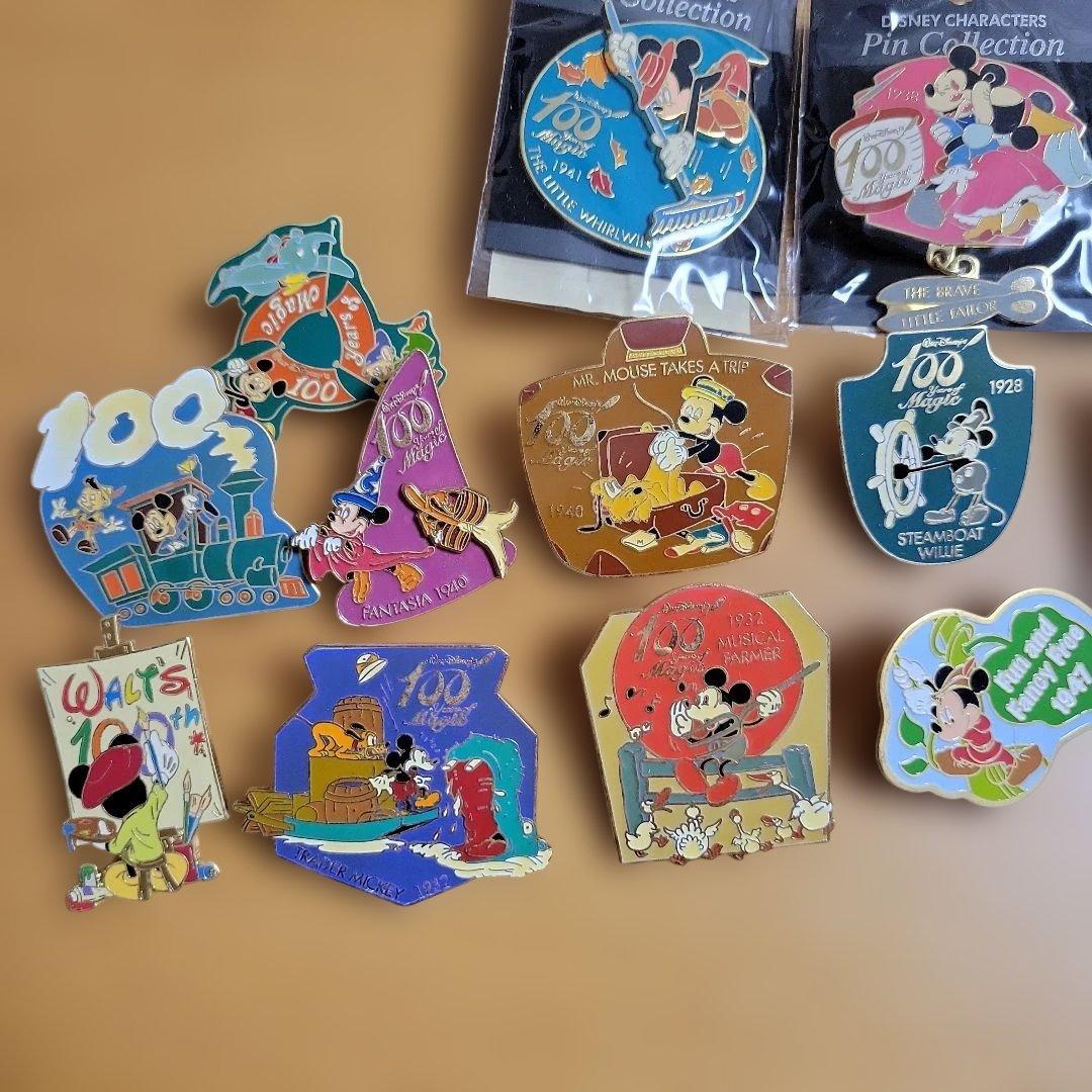 【ディズニー】 ミッキー　100周年　ピンバッジ　ピンコレクション　まとめ売り