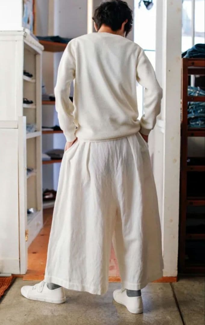 美品ゴーシュ【定価3.8万】リネンコットンカルゼタックパンツ