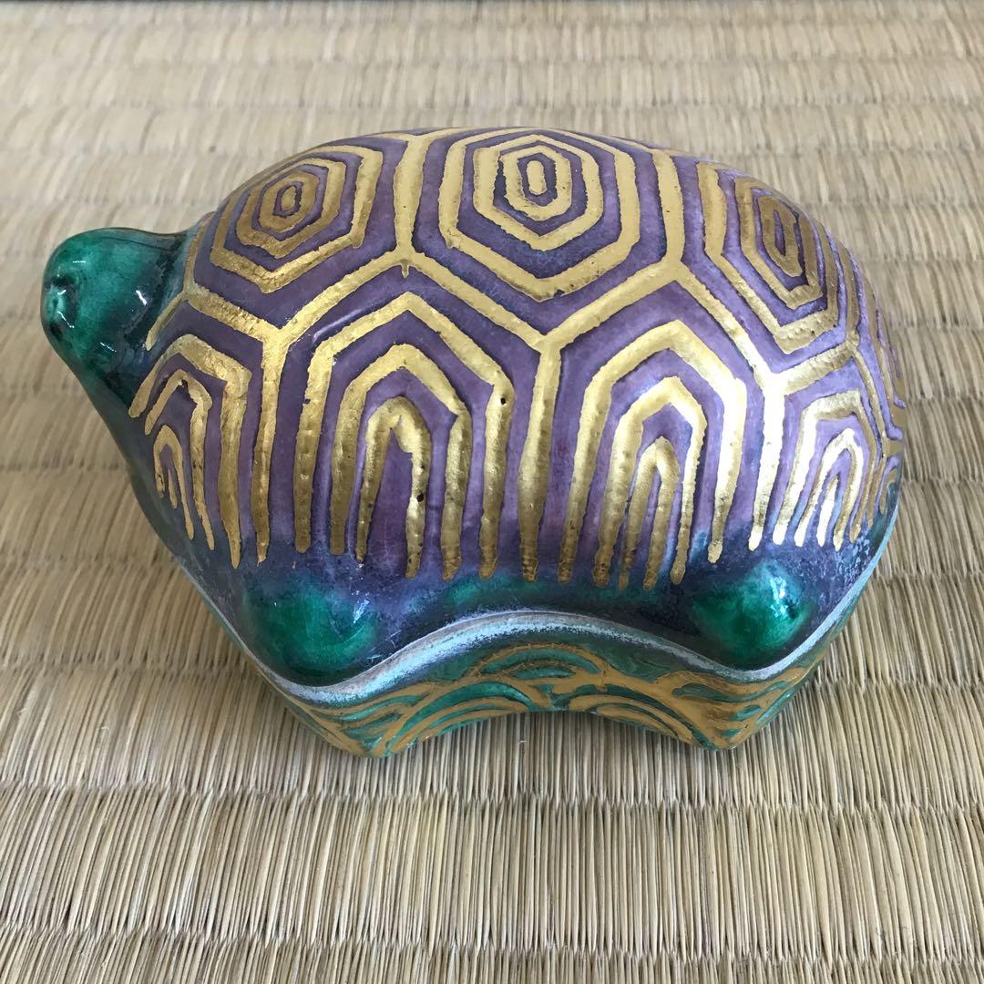 茶道具　香合　分銅亀香合　瑞山作　共箱　S149KG