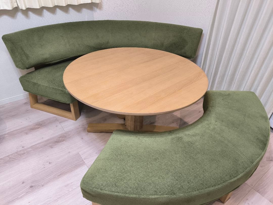 ダイニングテーブル兼ソファテーブル　チェアセット