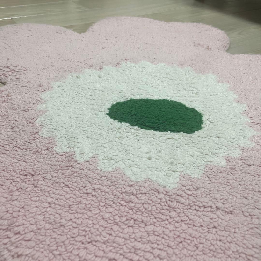 marimekko マリメッコ フラワー型 フロアマット ピンク 正規品