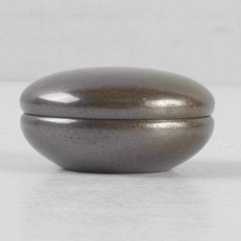 茶道具　真燁作　朧銀　かぶら香合　共箱　V　9262