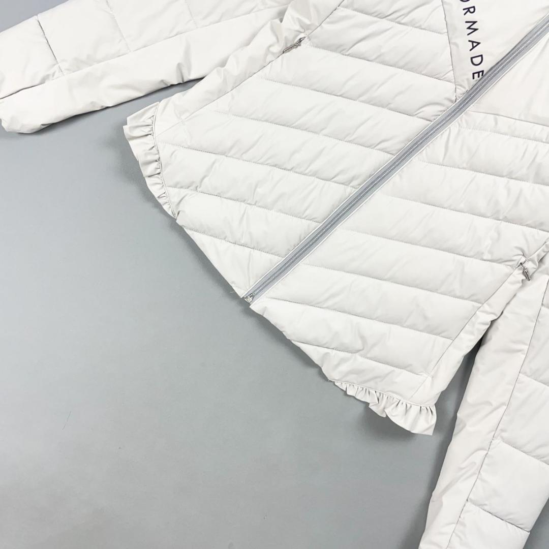 美品 テーラーメイド 中綿ジップパーカー 裾フリル ゴルフ グレーM*JD196